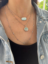 Load image into Gallery viewer, Hexagon Larimar Necklace - Sterling Silver