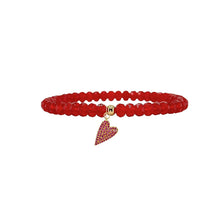 Load image into Gallery viewer, Harper Slanted Heart Beaded Bracelet