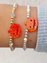 Load image into Gallery viewer, Pumpkin (Orange Opal) with AB Crystals Beaded Bracelet- Our Whole Heart