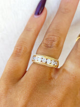 Load image into Gallery viewer, 14K Yellow Gold CZ Band - Estate Ring