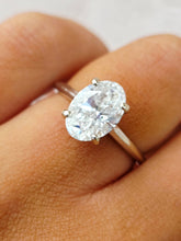 Load image into Gallery viewer, 1.89 Carat Oval Lab Diamond Engagement Ring - 14K White Gold