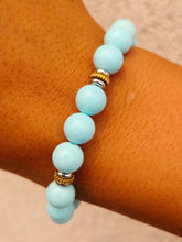 Load image into Gallery viewer, Blue Turquoise Courage Within Bracelet - TJazelle