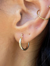 Load image into Gallery viewer, Diamond Cut Hoops 1/2 Inch - 14K Yellow Gold