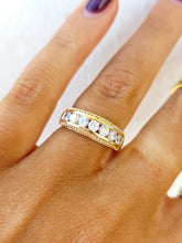 Load image into Gallery viewer, 14K Yellow Gold CZ Band - Estate Ring
