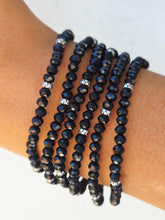 Load image into Gallery viewer, Black with Silver Accents - Crystal Stacker