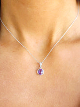 Load image into Gallery viewer, Amethyst Necklace - 14K White Gold