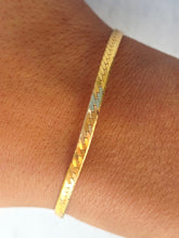 Load image into Gallery viewer, Gold Plated Herringbone Bracelet