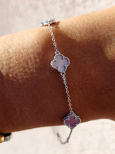 Load image into Gallery viewer, Mini Pink Mother of Pearl Clover Station Bracelet