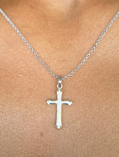 Load image into Gallery viewer, Two Tone Sterling Silver Cross Necklace