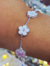 Load image into Gallery viewer, Mother of Pearl Flower Bracelet - Sterling Silver