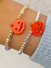 Load image into Gallery viewer, Pumpkin (Orange Opal) with AB Crystals Beaded Bracelet- Our Whole Heart