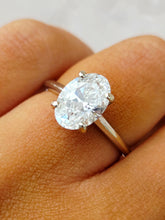 Load image into Gallery viewer, 1.89 Carat Oval Lab Diamond Engagement Ring - 14K White Gold