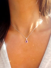 Load image into Gallery viewer, Amethyst Necklace - 14K White Gold
