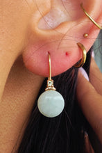 Load image into Gallery viewer, Jade Earrings -14k