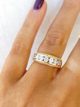 Load image into Gallery viewer, 14K Yellow Gold CZ Band - Estate Ring