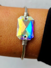 Load image into Gallery viewer, Dylan Bangle Bracelet in Aurora Borealis Crystal AB