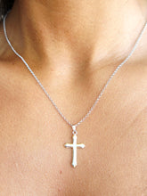 Load image into Gallery viewer, Two Tone Sterling Silver Cross Necklace