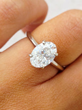 Load image into Gallery viewer, 1.89 Carat Oval Lab Diamond Engagement Ring - 14K White Gold