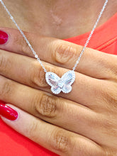 Load image into Gallery viewer, Butterfly Fluted Necklace - Sterling Silver