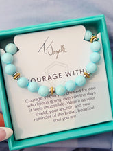 Load image into Gallery viewer, Blue Turquoise Courage Within Bracelet - TJazelle