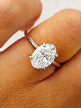 Load image into Gallery viewer, 1.89 Carat Oval Lab Diamond Engagement Ring - 14K White Gold
