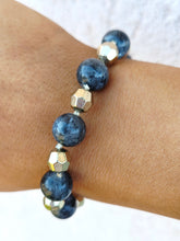 Load image into Gallery viewer, Gray w/ Gold Stretch Bracelet