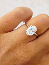 Load image into Gallery viewer, 1.89 Carat Oval Lab Diamond Engagement Ring - 14K White Gold
