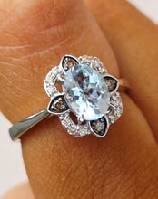 Load image into Gallery viewer, Sea Blue Aquamarine Le Vian® Ring 14K Gold