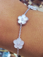 Load image into Gallery viewer, Mother of Pearl Flower Bracelet - Sterling Silver