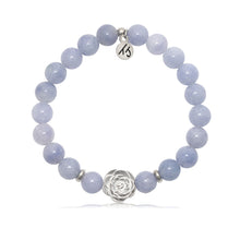Load image into Gallery viewer, "Rose of Happiness" Sky Blue Jade Bracelet - TJazelle