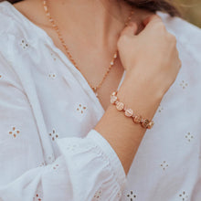 Load image into Gallery viewer, Benedictine Blessing Bracelet - Rose Gold Medals