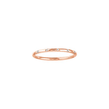 Load image into Gallery viewer, Diamond Stations Thin Band Ring - 14K Rose Gold
