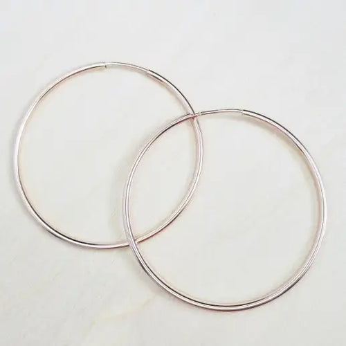 Rose Gold Endless Hoops - 35mm