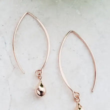 Load image into Gallery viewer, Rose Gold Medium Marquis Droplet Earrings