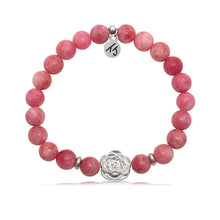 Load image into Gallery viewer, "Rose of Love" Pink Jade Bracelet - TJazelle