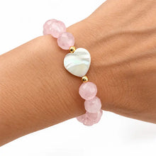 Load image into Gallery viewer, Rose Quartz Worry Stone Bracelet