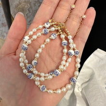 Load image into Gallery viewer, The Santorini Porcelain and Pearl Beaded Bracelet - Our Whole Heart