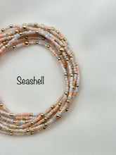Load image into Gallery viewer, Seashell Seed Bead Bracelet - Dainty Stretch Bracelet