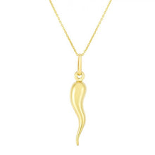 Load image into Gallery viewer, 14K Gold Italian Horn Necklace