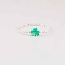 Load image into Gallery viewer, Lucky Shamrock Holy Water Stretch Bracelet in Pearl