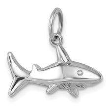 Load image into Gallery viewer, Shark Charm on 18" Chain- Sterling Silver