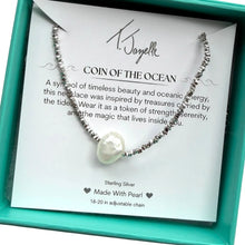 Load image into Gallery viewer, "Coin of the Ocean" Pearl Silver Necklace - TJazelle