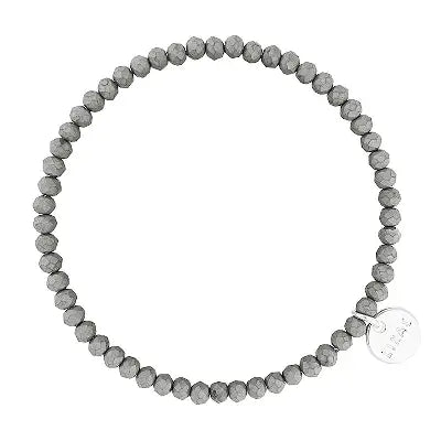 2mm Silver Grey Crystal Liza Bracelet