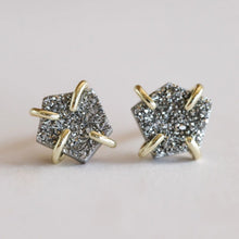 Load image into Gallery viewer, Silver Druzy Earrings - Jax Kelly