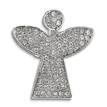 Load image into Gallery viewer, Silver-tone Worry Angel Pin with Sentiment Card