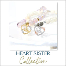 Load image into Gallery viewer, Sister Heart Charm Silver Bracelet- TJazelle
