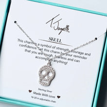 Load image into Gallery viewer, Skull CZ Sterling Silver Necklace - TJazelle