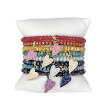 Load image into Gallery viewer, Harper Slanted Heart Beaded Bracelet