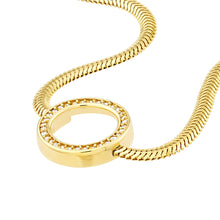 Load image into Gallery viewer, Diamond Circle Station Snake Bracelet - 14K Yellow Gold