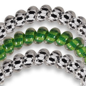 Soccer - Small Spiral Hair Coils, Hair Ties, 3-pack